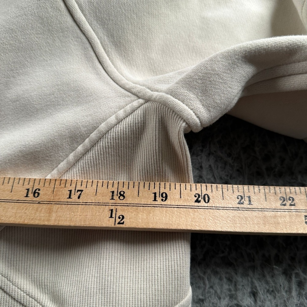 Lululemon Scuba Hoodie Womens XS/S Half Zip Pullover Cropped Fleece Cream Beige - Picture 6 of 8